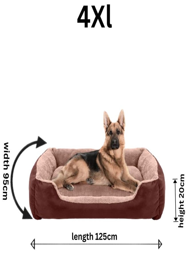 DRILLY Premium Fur 4XL Dog Bed for Extra Large Dogs Washable-Orthopedic Big Dog Beds | Big Breed | | Giant Human Dog Bed (4XL) - Image 5